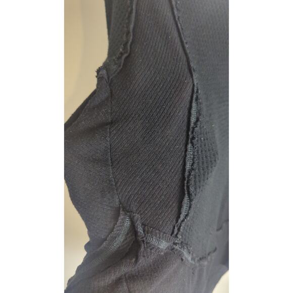 We The Free Slouchy Raw Seam Waffle Knit Pullover Top Women's Small - Picture 5 of 8